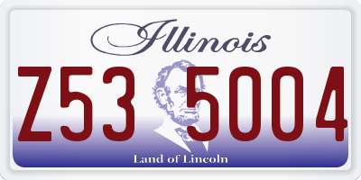 IL license plate Z535004