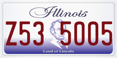 IL license plate Z535005