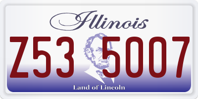 IL license plate Z535007