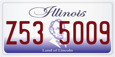 IL license plate Z535009