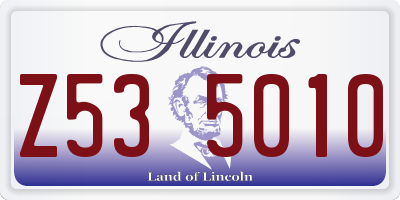 IL license plate Z535010