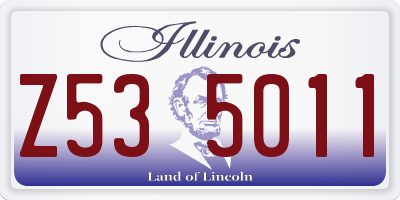 IL license plate Z535011