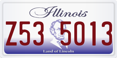 IL license plate Z535013