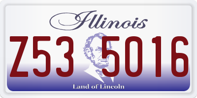 IL license plate Z535016