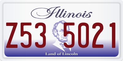 IL license plate Z535021