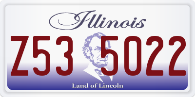IL license plate Z535022