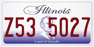 IL license plate Z535027