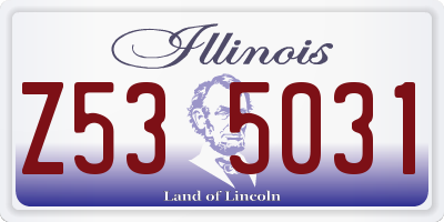 IL license plate Z535031