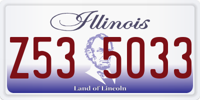 IL license plate Z535033