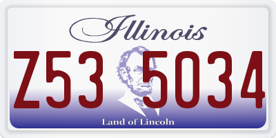IL license plate Z535034