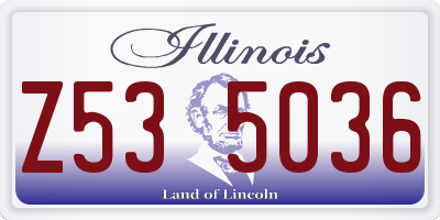 IL license plate Z535036