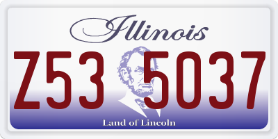 IL license plate Z535037