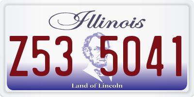 IL license plate Z535041