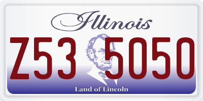 IL license plate Z535050
