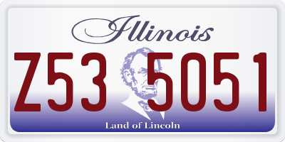 IL license plate Z535051