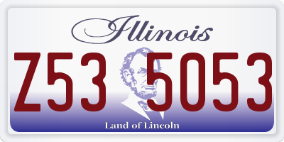 IL license plate Z535053