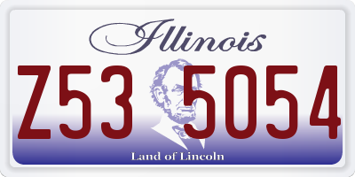 IL license plate Z535054
