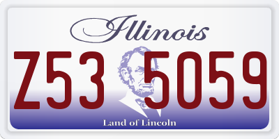 IL license plate Z535059