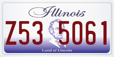 IL license plate Z535061