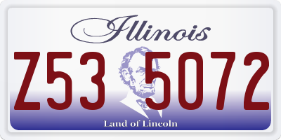 IL license plate Z535072