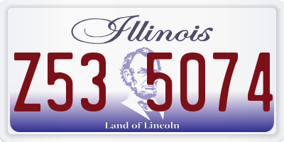 IL license plate Z535074