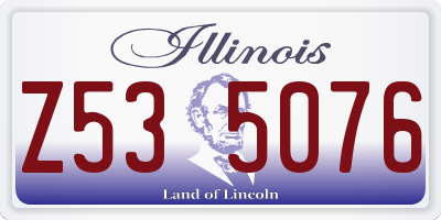 IL license plate Z535076