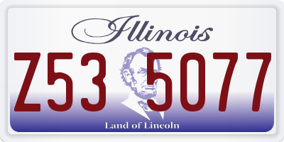 IL license plate Z535077