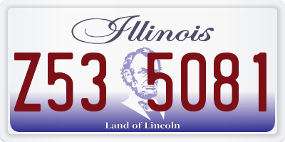IL license plate Z535081
