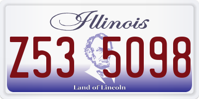IL license plate Z535098