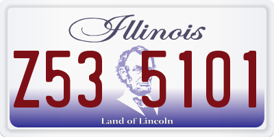 IL license plate Z535101