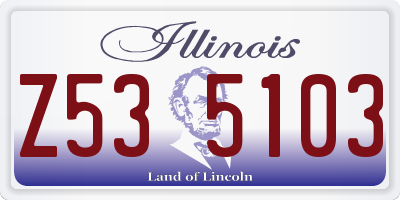 IL license plate Z535103