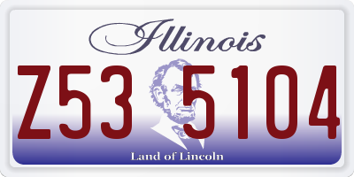 IL license plate Z535104
