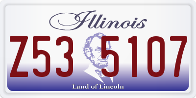 IL license plate Z535107