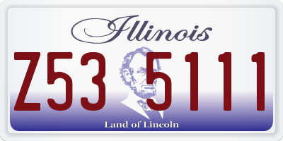 IL license plate Z535111