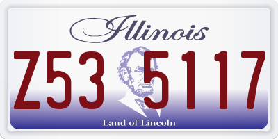 IL license plate Z535117