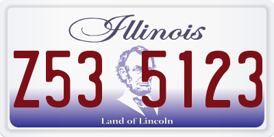 IL license plate Z535123