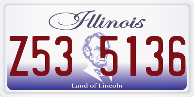 IL license plate Z535136