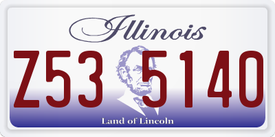 IL license plate Z535140