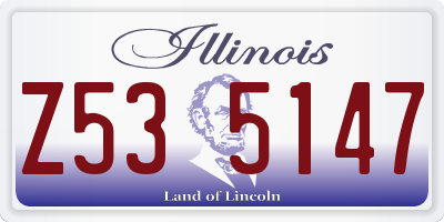 IL license plate Z535147