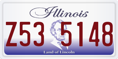 IL license plate Z535148