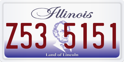IL license plate Z535151