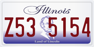 IL license plate Z535154