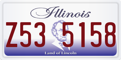 IL license plate Z535158