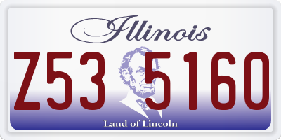 IL license plate Z535160