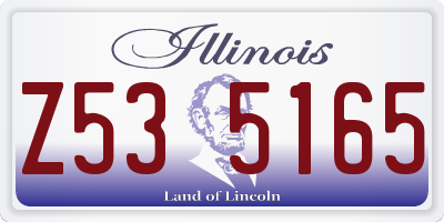 IL license plate Z535165
