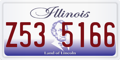 IL license plate Z535166