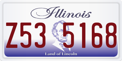 IL license plate Z535168