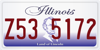 IL license plate Z535172