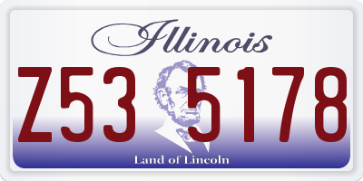 IL license plate Z535178