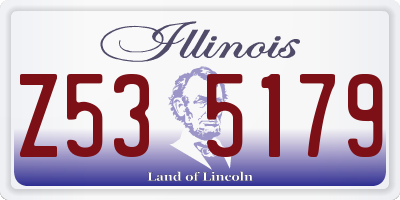 IL license plate Z535179